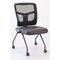 Officesource CoolMesh Collection Armless Nesting Chair with Titanium Gray Frame OSSN6954PBK - alternate 1